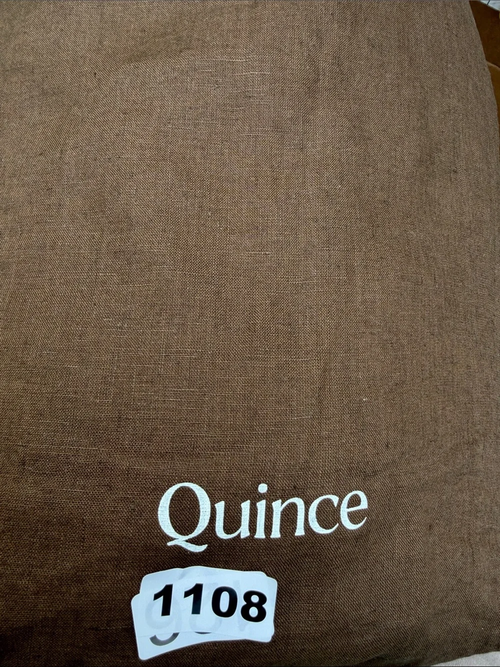 Quince NWOT European Linen Duvet Cover in Espresso King/Cal King 1108